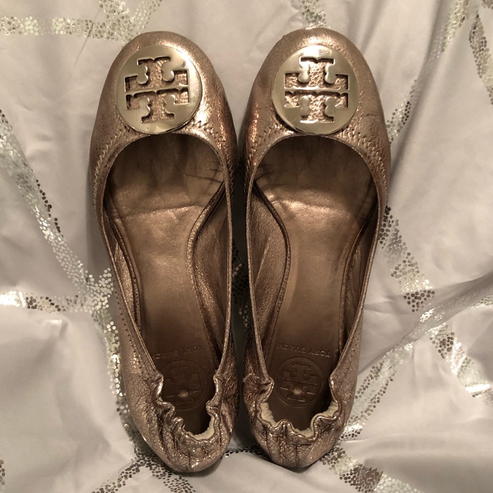 Tory Burch Classic REVA Metallic Flats